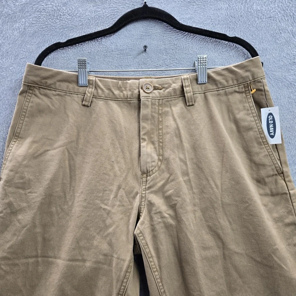 Old Navy Men Pants 32X30 Brown Chino‎ Twill Athletic Taper Button 28